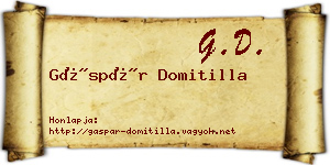 Gáspár Domitilla névjegykártya